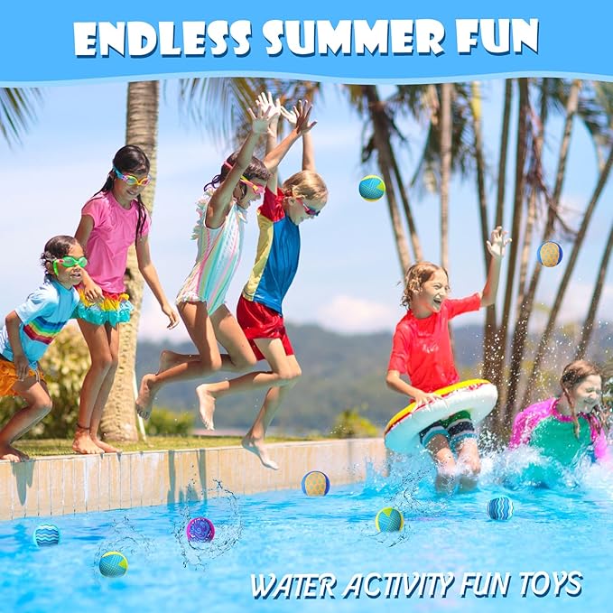 Water Skipping Ball for Children Water Bouncing Beach Pool Toy Ball for Adult Swimming Pool Games Party Favors Decoration