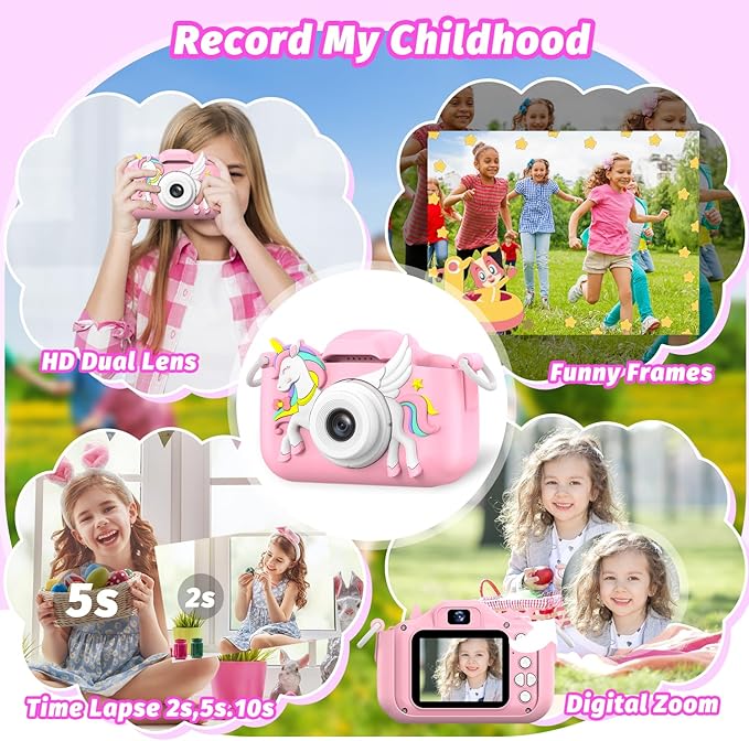Masterbee Children's Camera Toys for Girls & Boys, 3-12 Years - 1080P HD Video Kids Digital Camera - Perfect for Christmas & Birthday Gifts