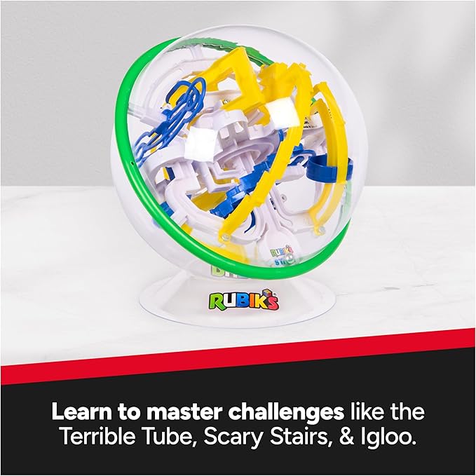Rubik’s Cube, Rubik’s Tracks 70 3D Gravity Maze & 3D Puzzle Game with 70 Obstacles, Challenging Problem-Solving Brain Teaser, Fidget Toy & Sensory Puzzle for Adults, Teens & Kids, for Ages 8 & Up