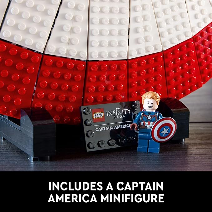 LEGO Marvel Captain America’s Shield 76262 Model Kit for Adults, Collectible Replica of Captain America’s Iconic Shield, This Disney Marvel Building Set for Adults Makes a Great Graduation Gift