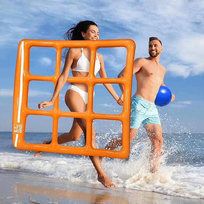 Pool Toys Games Set- Inflatable Pool Toy with 10 Balls - for Adults Teens Kids 2-10 Players