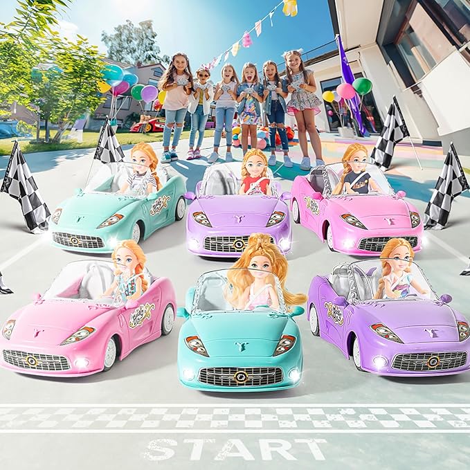 Pink Remote Control Car for Girls, 1:18 Scale RC Cars with LED Light, 2.4 GHZ Pink Truck Toy for Toddlers Kids, Birthday R/C Toys for Boys Girls Aged 4-7 (Batteries Not Included)