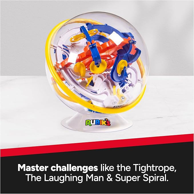 Rubik’s Cube, Rubik’s Tracks 100 3D Gravity Maze & 3D Puzzle Game with 100 Obstacles, Challenging Problem-Solving Brain Teaser, Fidget Toy & Sensory Puzzle for Adults, Teens & Kids, for Ages 8 & Up