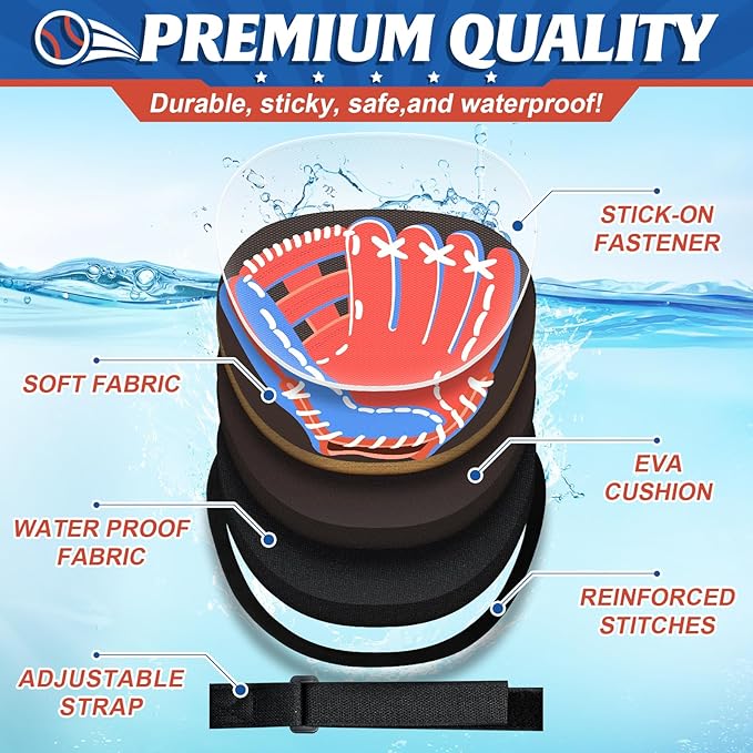 4 Packs Catch Ball Game Set, Baseball Training Glove, Outdoor Toys, Summer Beach Pool Yard Backyard Lawn Camping Sports Play Toy Games for Toddlers Kids Teens Adults Family Game, Fun Ideal Gifts