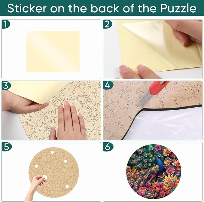 Colorful Peacock 200 Pieces Wooden Jigsaw Puzzles for Adults Unique Irregular Shape Fun Challenging Bird Puzzles for Kids and Couples on Birthday,Children’s Day,Christmas11.2 x11.2