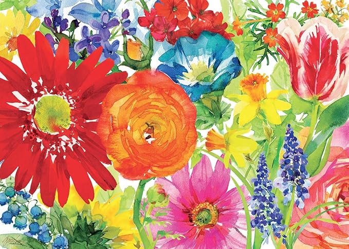 Ravensburger Abundant Blooms | 1000-Piece Jigsaw Puzzle for Kids and Adults | Precision-Made Unique Anti-Glare Surface | Engaging Activity for Brain Development