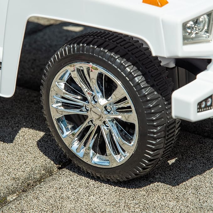 Aosom Kids Ride on Push Car, SUV Style Sliding Walking Car for Toddle with Horn, Music, Working Lights, Hidden Storage and Anti-Dumping System, White