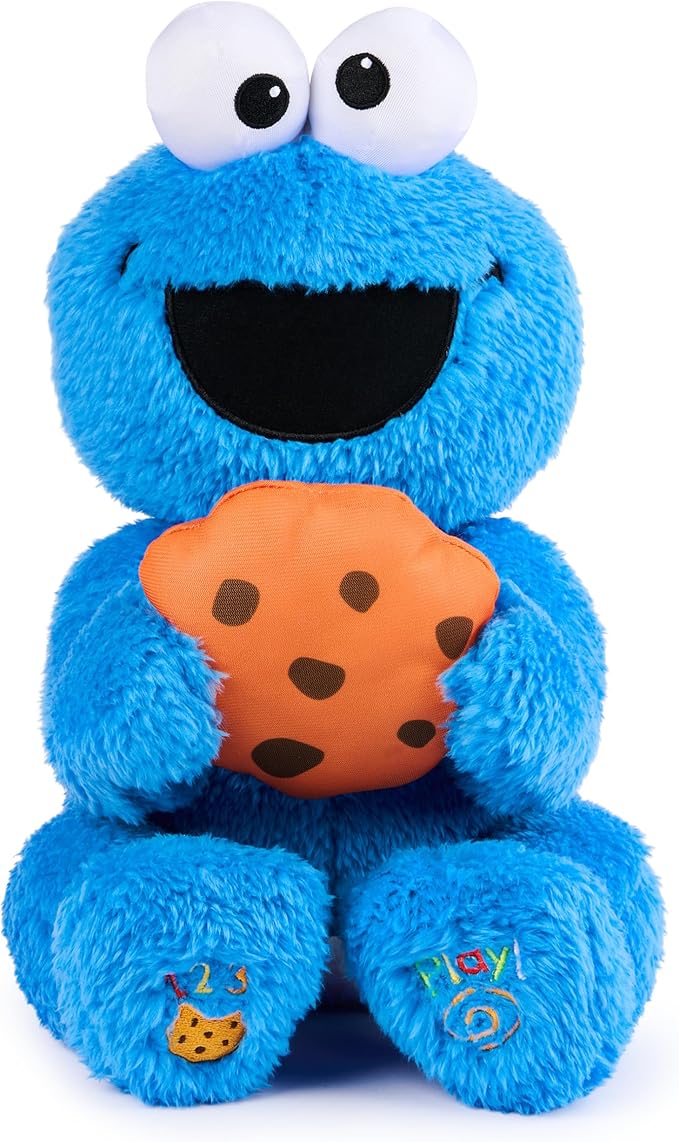 GUND Sesame Street Official Peek-a-Boo Cookie Monster Plush, Stuffed Animal Sensory Toy for Babies and Toddlers, Ages 1 and Up, Blue, 11”