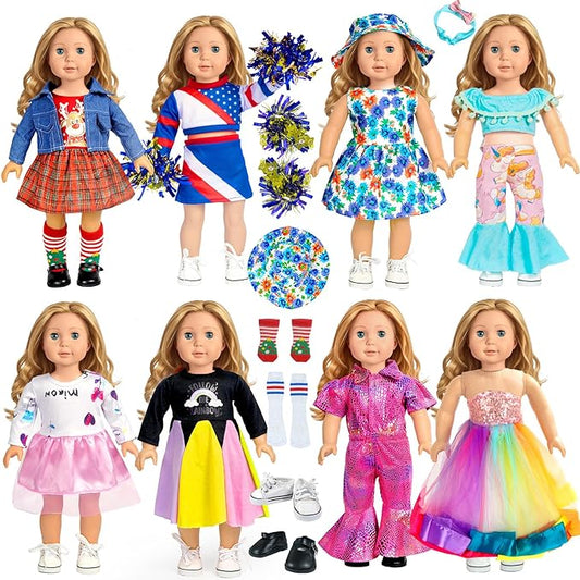 18 inch Doll Clothes Accessories American Doll Socks 18 inch Girl Doll Shoes - Compatible with18 Inch Dolls Clothes