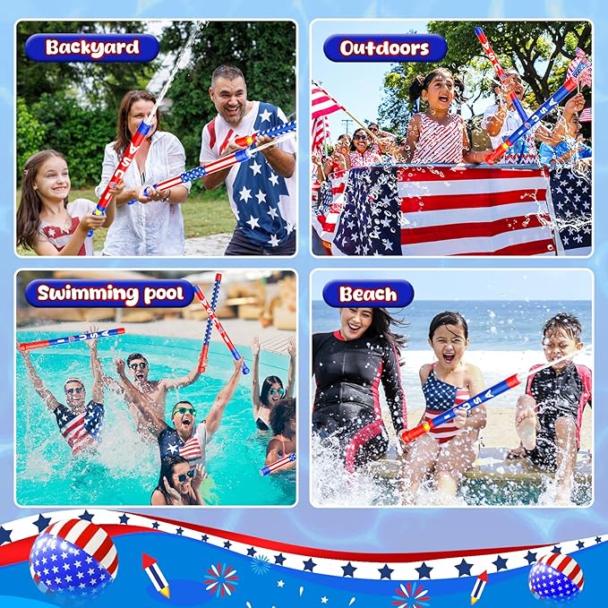 Water Gun Squirt Toys for Kids Adults: Outdoor 4th of July Pool Toys for Kids Age 3-4-5-8-12 Bulk - Fun Super Blaster Water Guns for Swimming Beach Summer Outside Party Games（5 Pack）