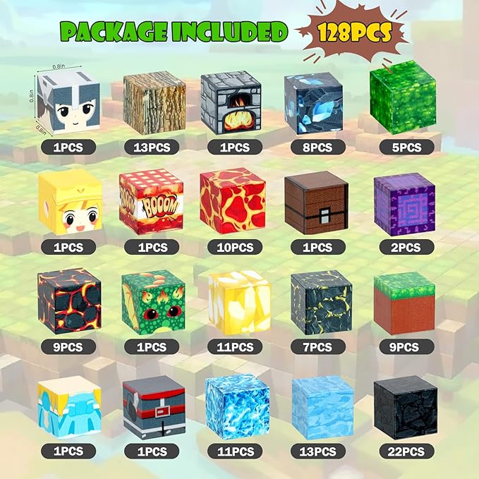 Magnetic Blocks, 3D Building Toys Set for Kids,Sensory Magnetic Cubes for Montessori Toddler,DIY Blocks Gift for Boys and Girls