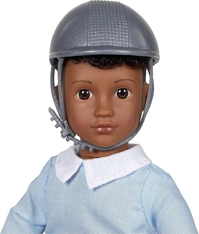 Lori – Mini Boy Doll & Toy Horse – 6-inch Doll & Black Pinto Horse – Set with Clothes, Animal & Accessories – Playset for Kids – 3 Years + – Landon & Luna