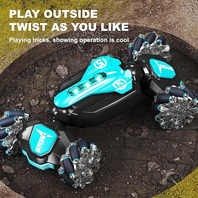 Gesture Sensing RC Stunt Car - 360 Rotating 4WD 2.4Ghz RC Car Toys for Boys 4-7 Birthday Present for Age 8-12