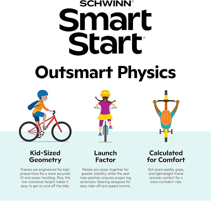 Schwinn Koen BMX Style Toddler and Kids Bike, For Girls and Boys, 18-Inch Wheels, With Training Wheels, Chain Guard, and Number Plate, Recommended Height 42-52 Inch, Red