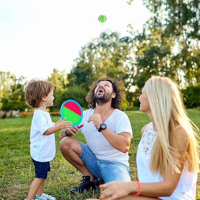 Toss and Catch Ball Set Kids Toys Outdoor Beach Pool Toys Ball Catch Sets Classic Outdoor Beach Games Yard Games for 3 4 5 6 7 8 Year Old Boys Girls Gifts Sports Easter Basket Stuffers