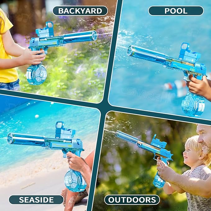 Electric Water Gun, Water Guns for Adults, Large Capacity High Powered Squirt Electric Water Gun, Range 28-32 FT, Summer Water Pistol Toys for Pool Party Beach Outdoor