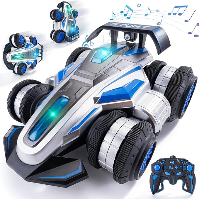 1:14 Scale RC Stunt Car, 360° Rotating Remote Control Car, 2.4GHz 4WD RC Car for Kids, Ages 6-12 Racing,4WD Drift Truck for Boys Girls Birthday Gift