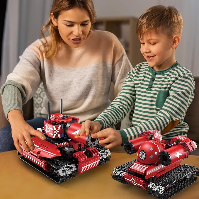 Technique Car Building Blocks Set, Science Kits for Kids Age 8-12, STEM 5in1 Remote & APP Control Tracked/Robot/Bulldozer/Tank, Building Toy Gifts for Boys Girls 8-16, (495 PCS)