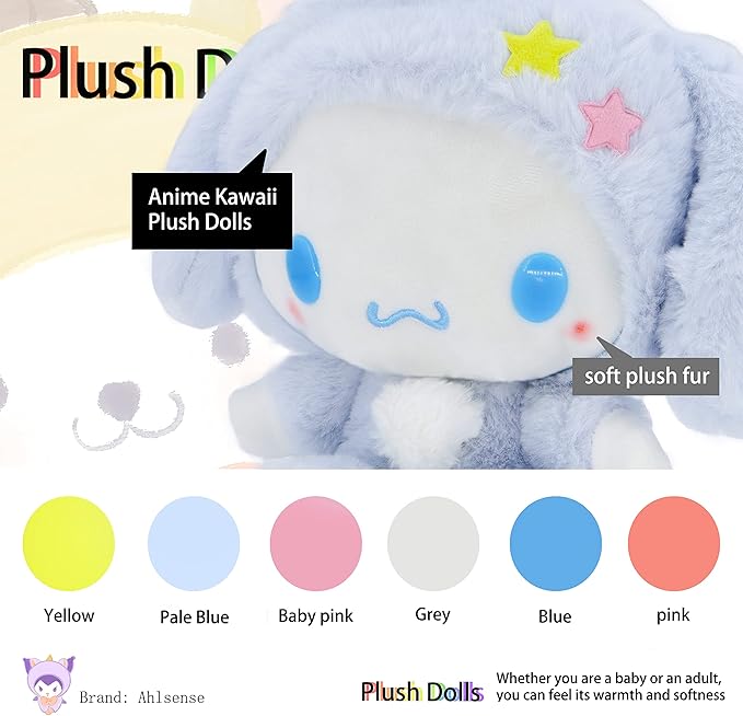 Kawaii Plush Toys, Cute Cartoon Series Anime Plush Dolls Suitable for Boys Girls and Anime Fans Gifts