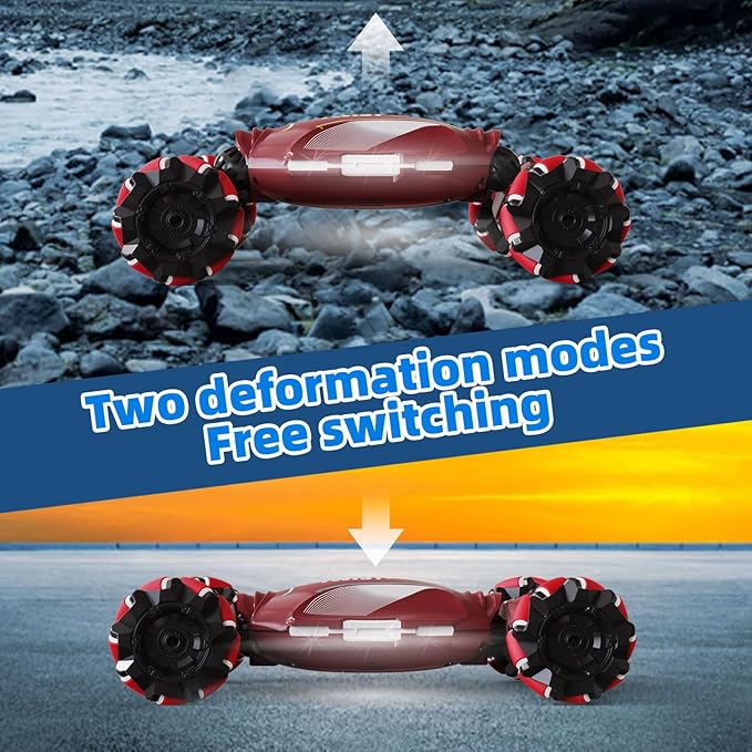 Gesture Sensing RC Stunt Car - Hand Controlled Remote Control Car 4WD Offroad 360° Rotation with Light Music, RC Drift Car Toys for 6-12 Year Boys, Cool Birthday Gifts for Kids