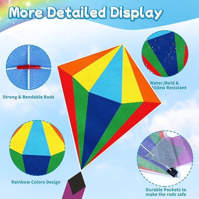 Kite for Kids Easy to Fly - Kites for Kids Girls Boys Adults Easy to Fly, Perfect for Easter Birthday Gift Idea Beach Trip Park Family Activities Outdoor Games