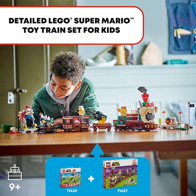 LEGO Super Mario The Bowser Express Train Toy Playset, Includes a Hammer Bro, a Boom Boom, 2 Goombas and 2 Para-Biddybuds, Nintendo Birthday Gift for Boys, Girls and Gamers, Mario Toys for Kids, 71437