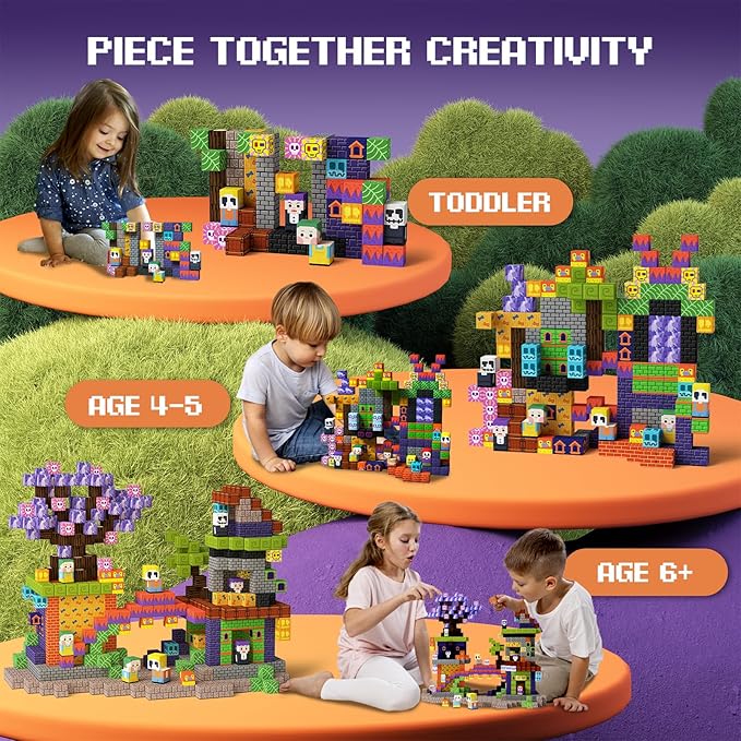 GobiDex Magnetic Blocks, 100PCS Building Toys for Kids 3+, Upgraded Zomblock STEM Sensory Magnets Construction Set, Birthday for Boys & Girls