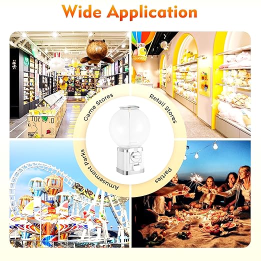 Vending Machine, 1.26 in Ball Bulk Vending Machine Classic Bubble Capsule Toys Dispenser, Commercial Candy Gumball Machine for Game Stores and Retail Stores