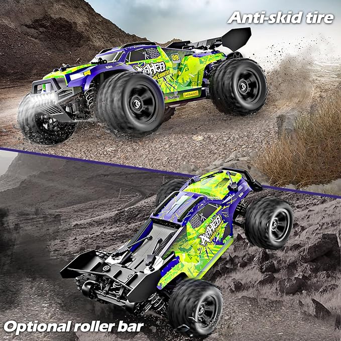 1/18 Scale RC Cars for Adults,Max 50mph Electric Off-Road RC Truck,Waterproof Electric High Speed RC Car 4X4 Remote Control Car,All Terrain RC Vehicle for Snow,Sand, Beach&Rocky Surfaces