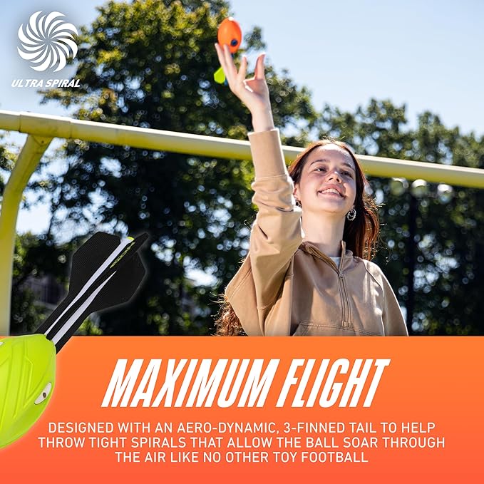 Franklin Sports NERF Vortex Foam Football Dual Power Pack - NERF Ultra Grip + Pocket Vortex Set - Perfect Kids Toy for Pool + Beach Football Fun - Indoor + Outdoor Ball Toy for Kids