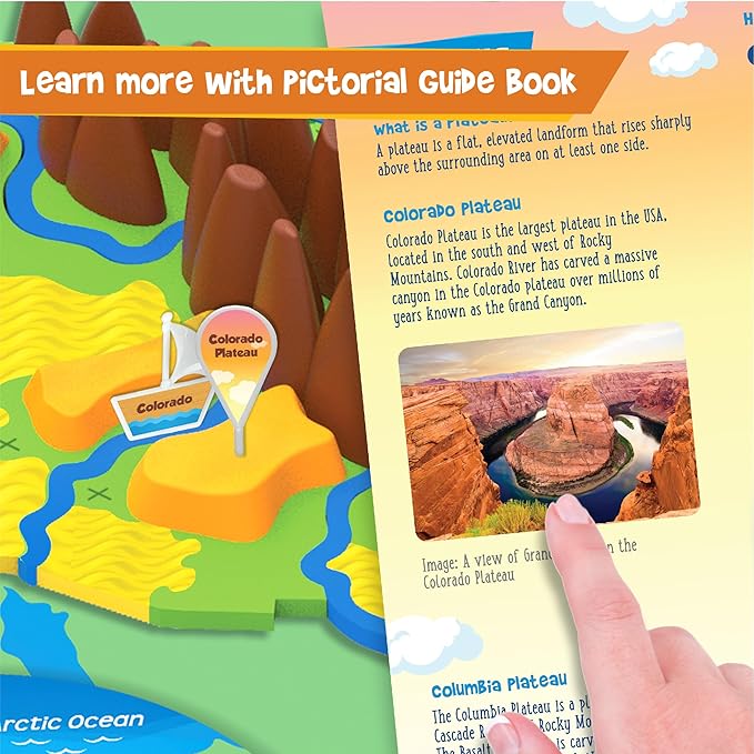 Imagimake Mapology Physical Features USA Puzzle | Mountains, National Parks, Rivers & Lakes 3D Puzzle for Kids 8-10 | Educational Toys | Classroom Must-Haves | Learning Gift for Kids Age 8-12