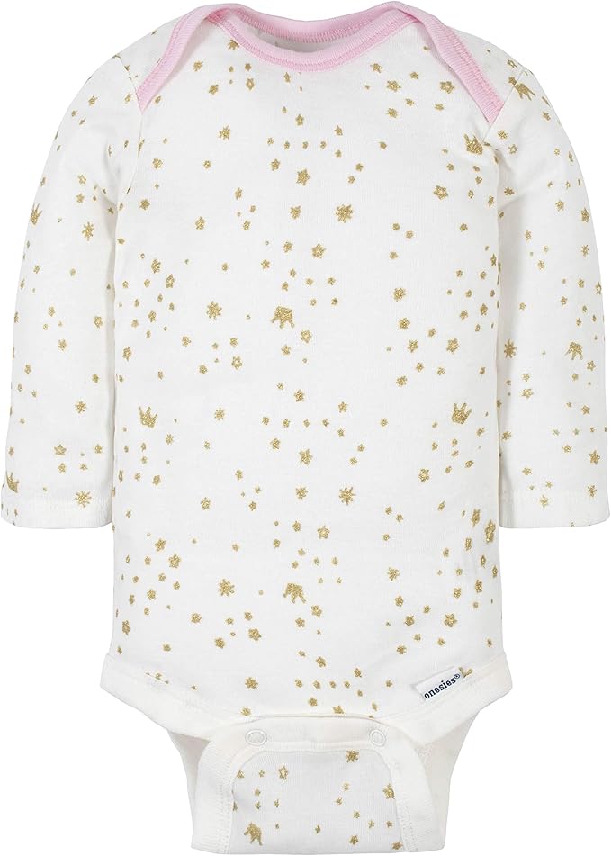 Gerber Baby Girls' 6-Pack Long-Sleeve Onesies Bodysuits