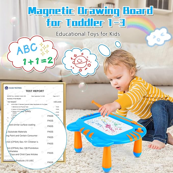 Magnetic Drawing Doodle Board for Toddler 1-3,Toddler Toys for 1 2 3 Year Old Boys Girls,Learning Educational Baby Kids Toys for Boys and Girls 18 Months,Christmas Birthday Gifts