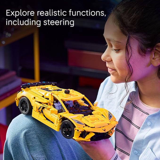 LEGO Technic Chevrolet Corvette Stingray Toy Car - Building Toy Set for Kids, Boys and Girls, Ages 9+ - Model Car Kit for Display - Gift Idea for Birthday - 42205