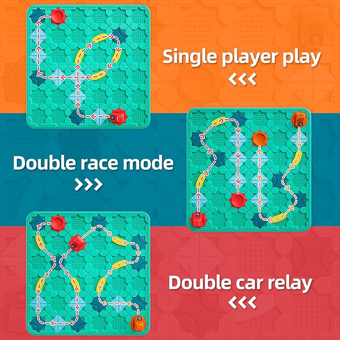 Logical Road Builder Games, STEM Family Board Game, Large Educational Smart Brain Teasers Puzzles Toys, Preschool Learning Early Montessori Birthday Gifts for Kids Boys Girls Age 4-8 Year Old