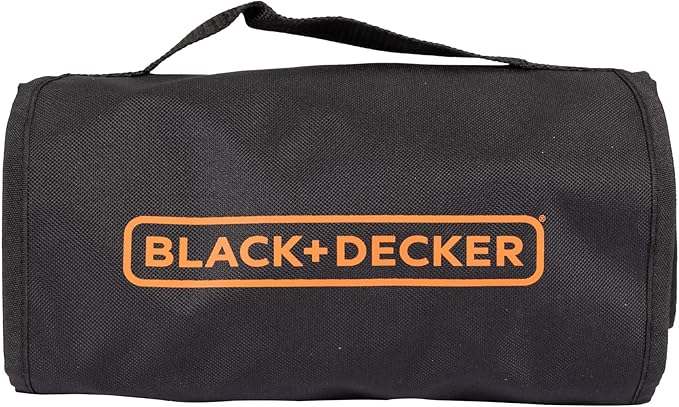 BLACK+DECKER Kids Tool Bag Set 13-Piece Junior Roll Up Bag Pretend Play Tools, Hammer, Phillips Screwdriver, Pliers, Adjustable Wrench & More! for Boys & Girls Ages 3+