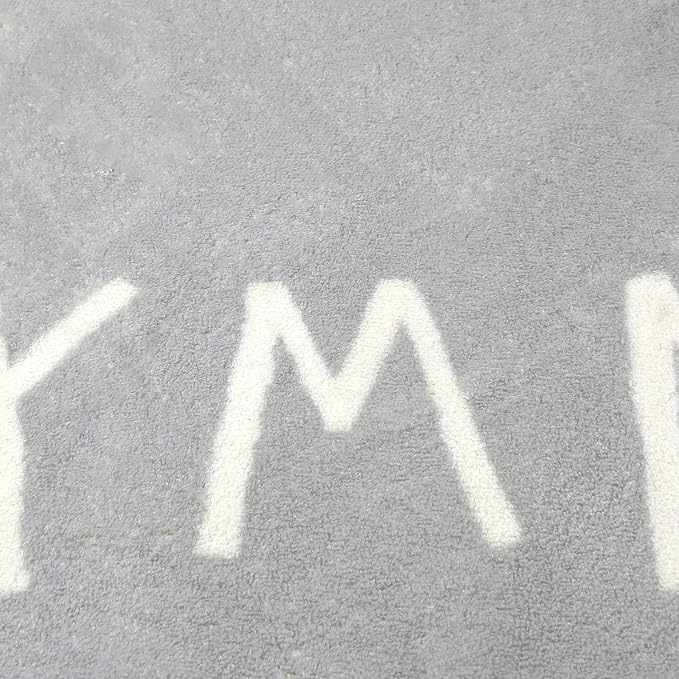 Topotdor Round Kids Play Rug Alphabet Nursery Area Rug Extra Large Soft Crawling Play Mat for Children Toddlers Bedroom (71 inch, Grey)