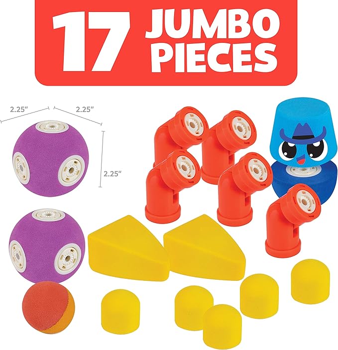 Magnetic Foam Blocks – STEM Preschool Toys for Children, Toddlers, Boys and Girls, The Ultimate Bath Toy – Critter Set, Bath Building Blocks, Engineering Toys for Kids 3-6