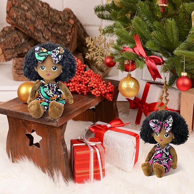 Black Baby Dolls African American Doll Black Dolls 12'', Baby Dolls for 3 Year Old Girls,Soft Doll for Girls Stuffed Plush Doll for Girl