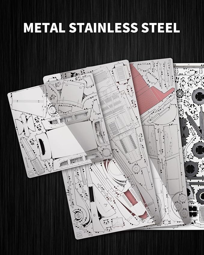 Piececool 3D Puzzles for Adults, Bulletproof Sedan 770k Metal Model Kits, Car Building Kit DIY Puzzle Set, Christams Gifts -154 Pcs