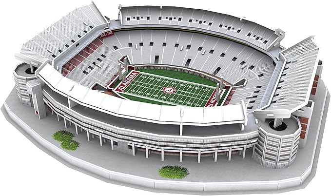 Pro Lion 3D Jigsaw Puzzle Bryant-Denny Stadium Construction Building Kits - 139 Pieces | Alabama Crimson Tide Football Gifts for Boys, Adults, Men & Kids Aged 7+ | Puzzles Games Kit for Creative Fans
