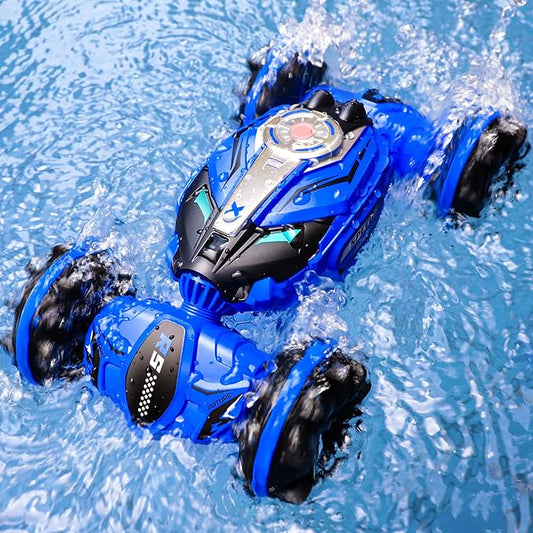 Ruko Q150 Amphibious Remote Control Car, 4WD Off-Road RC Stunt Car, IPX6 Waterproof Transform Vehicle Toys with 360° Rotating for All Terrain, Ideal Gifts for Kids