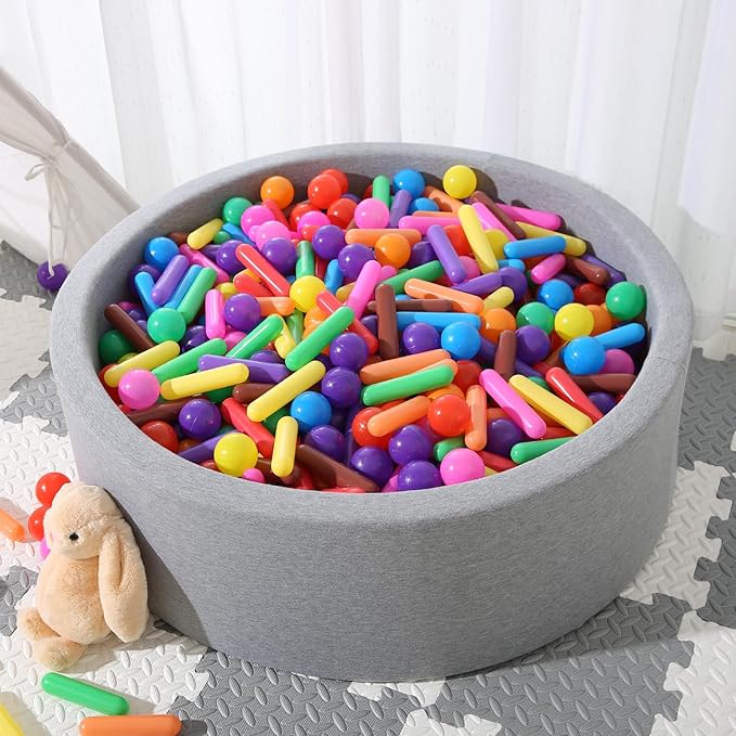 STARBOLO Ball Pit Balls for Kids- 120pcs Crush Proof Plastic Toy Balls for Toddler Ball Pit, Ball Pit Play Tent, Baby Pool Water Toys, Kiddie Pool, Party Decoration, Photo Props(8 Colors)