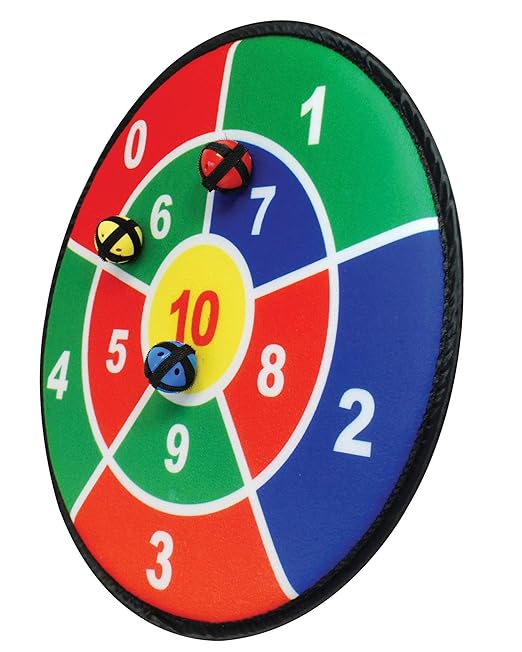 TickiT Target Math - 3 Large (17.75") Fabric Dart Boards with 9 Balls Using Hook-and-Loop Fasteners - Safe Dart-style Game for Kids