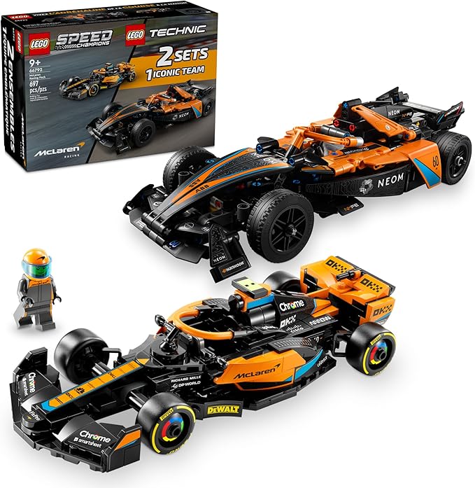 LEGO Technic & Speed Champions McLaren Racing Pack Building Toys Set - Race Cars Toys for Kids, Boys & Girls, Ages 9+ - Gift Ideas for Birthdays - 66792