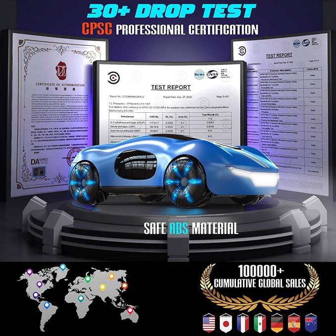 Gesture Sensing Remote Control Car, Drift RC Stunt Car with Light Spray & Sound, 2.4GHz Hobby RC Cars Toy for Kids, 360° Rotate, Birthday Gifts for Boys Girls 4-12