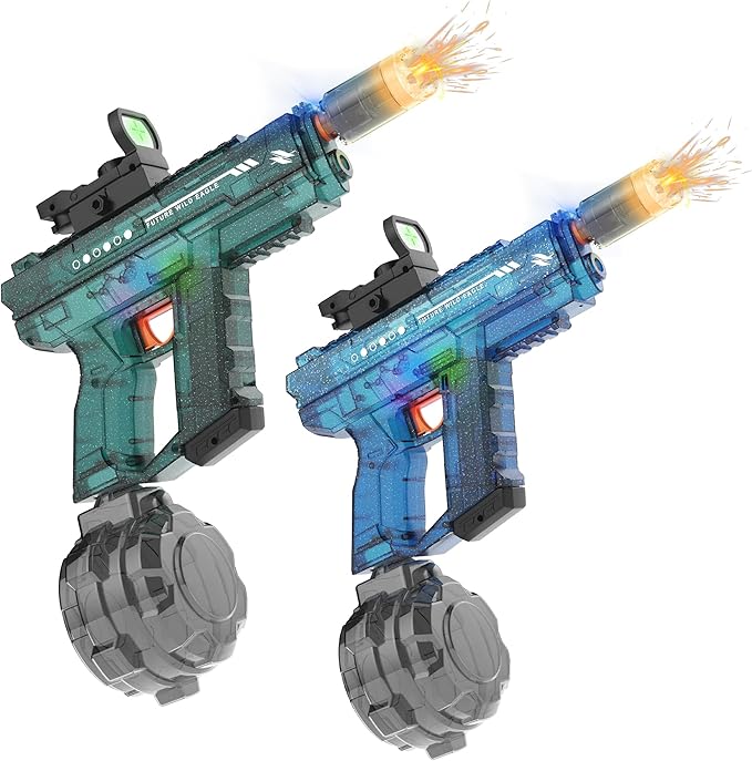 Electric Water Guns for Adults & Kids,Realistic Automatic Water Gun with 26-32 FT Long Range,800ml Large Water Tank,Splash-Resistant Design,Summer Outdoor Pool Beach Toy for Backyard Games(2 Pack)