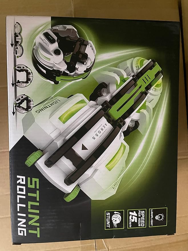 BAZADER RC Car with LED Lights - Remote Control Car Snakes 360° Roll Toy, Birthday for Kids Age 7 8 9 10 11+ Year Old, 2 Batteries 60+min, Indoor/Outdoor Toy for 6-12 yr Teen Boys