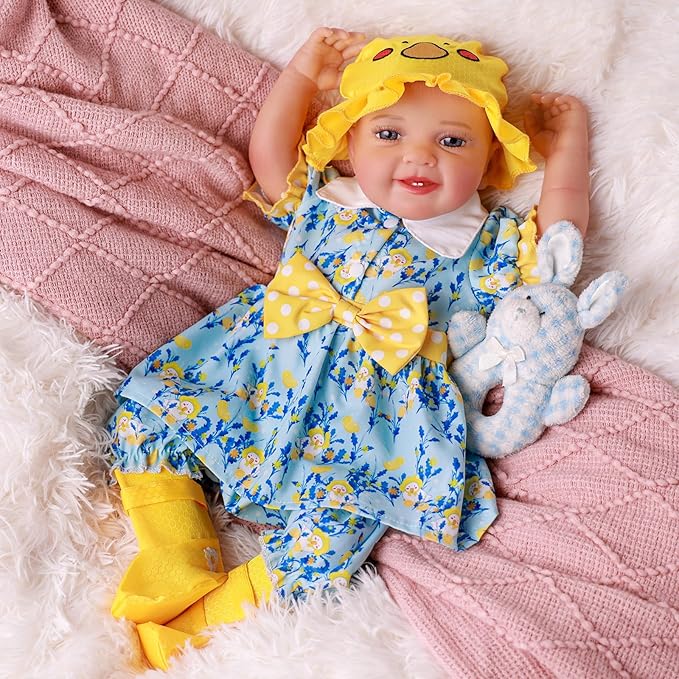 BABESIDE Lifelike Reborn Baby Dolls - Leen 20 Inch Soft Body Realistic-Newborn Smile Baby Boy Doll Poseable Real Life Baby Dolls for Kids Age 3+