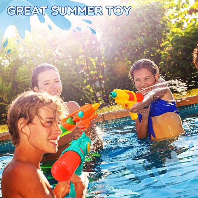 18 Pcs Large Water Guns for Kids Adults Long Range Water Pistol Toy Blaster Squirters Guns for Summer Outdoor Swimming Pool Beach Sand Fighting Play